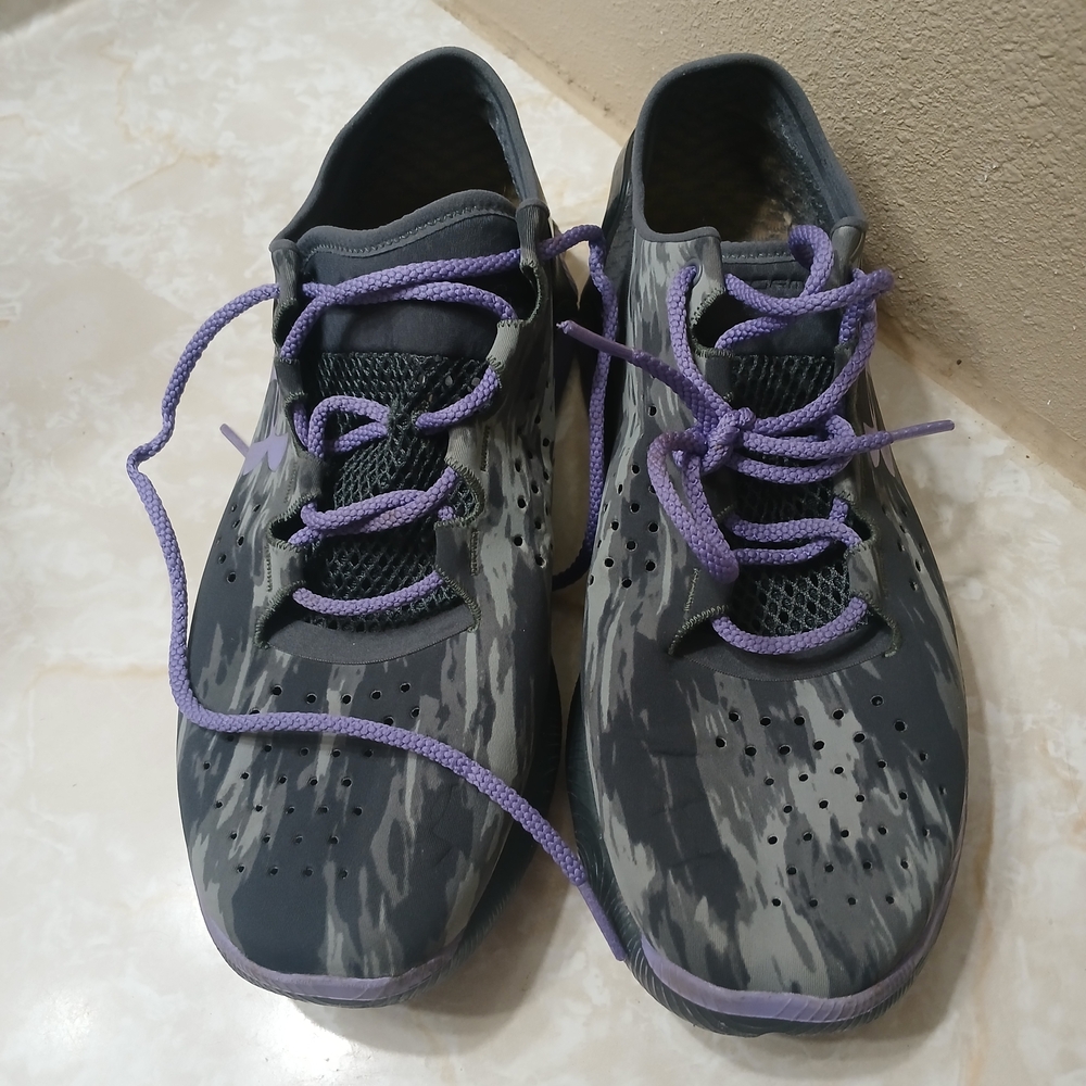 Women's Under Armour Speedform Athletic Shoes in Black and Purple